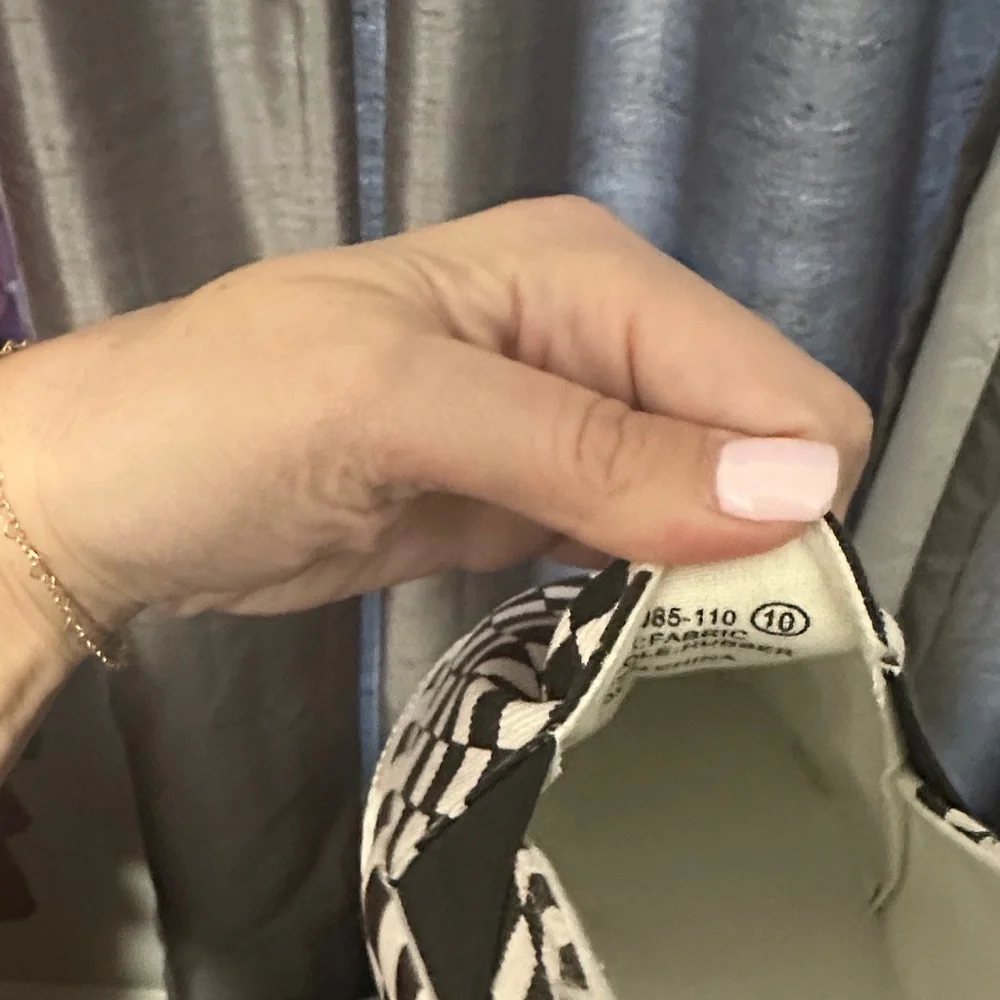 Very G Women's Black and White Checkered Slip-On Sneakers - Picture 4 of 6
